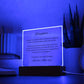 Simple Daughter Acrylic Plaque and Night Lamp